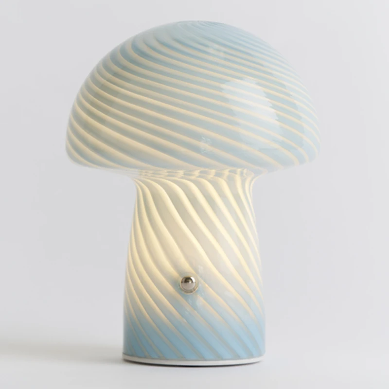 Humber Mini Cordless Glass Mushroom Lamp