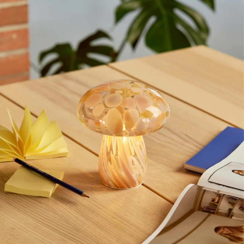 Lampe champignon à dessus ouvert – Haute – Rose