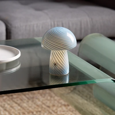 Humber Mini Cordless Glass Mushroom Lamp