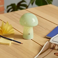 Humber Mini Cordless Glass Mushroom Lamp - Green