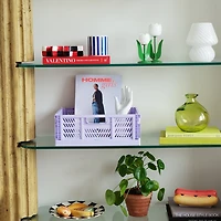 Set of 4 Large Folding Storage Crates - Lavender