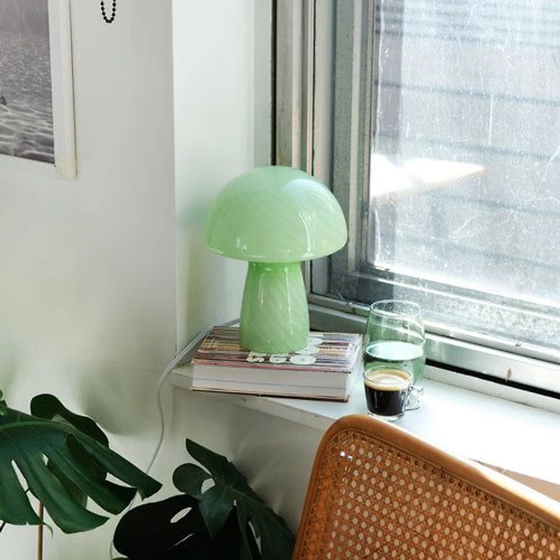 Glass Mushroom Table Lamp