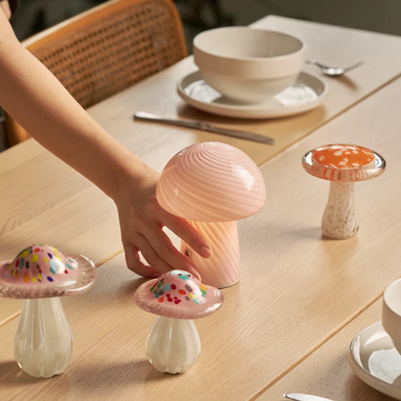Mini lampe champignon sans fil Humber - Rose