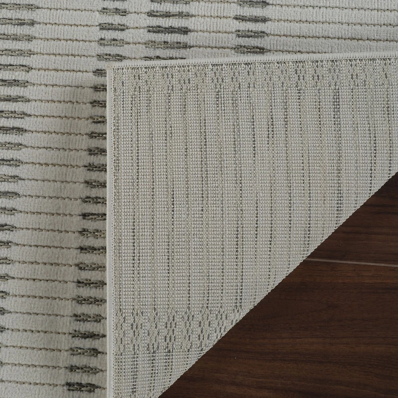 Paige Paillasson d’intérieur contemporain rayé - Crème