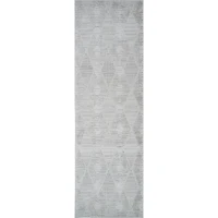 Nelio Chevron Contemporary Indoor Runner Rug, Grey