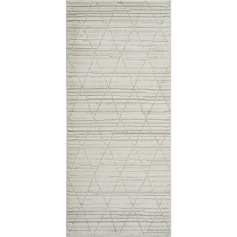 Anaya Paillasson d’intérieur contemporain à formes géométriques - Beige