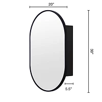Capsule Black Medicine Cabinet by Haute Deco