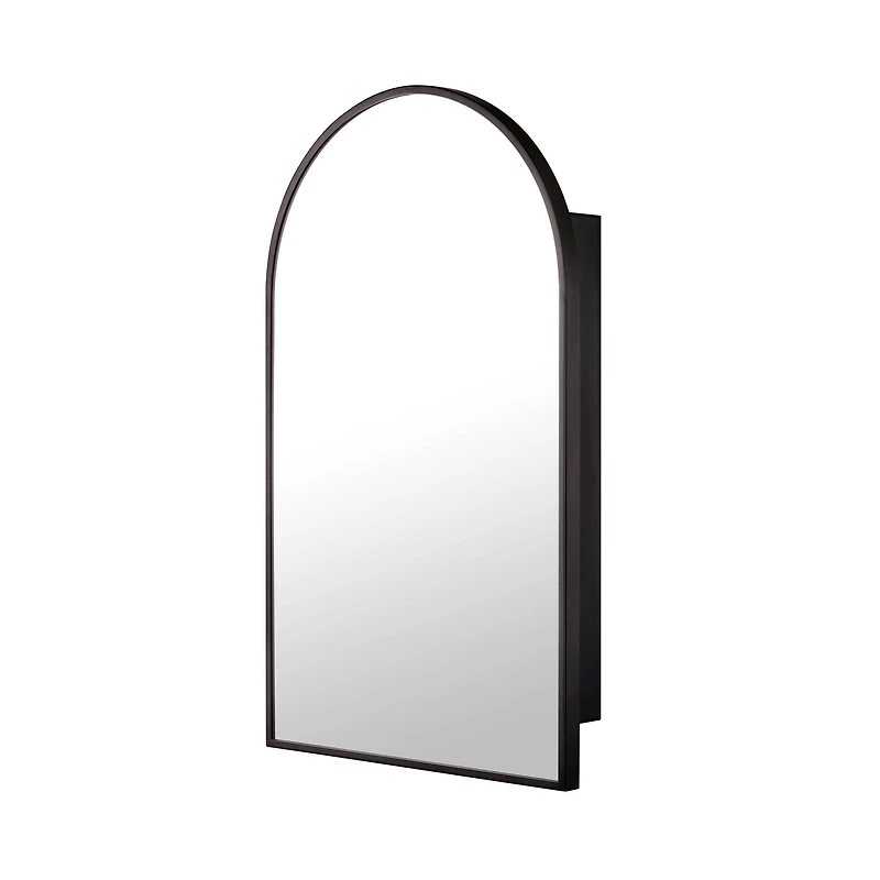 Madison Arch Black Medicine Cabinet 18"x30" by Haute Deco