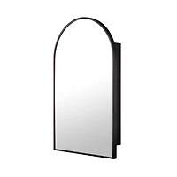 Madison Arch Black Medicine Cabinet 18"x30" by Haute Deco