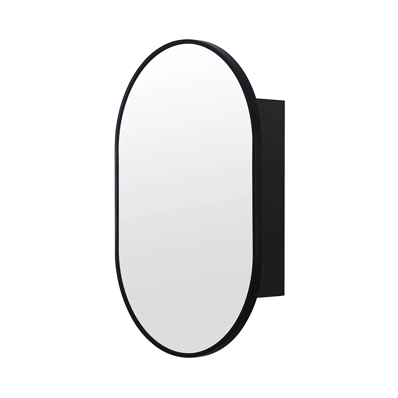 Capsule Black Medicine Cabinet by Haute Deco