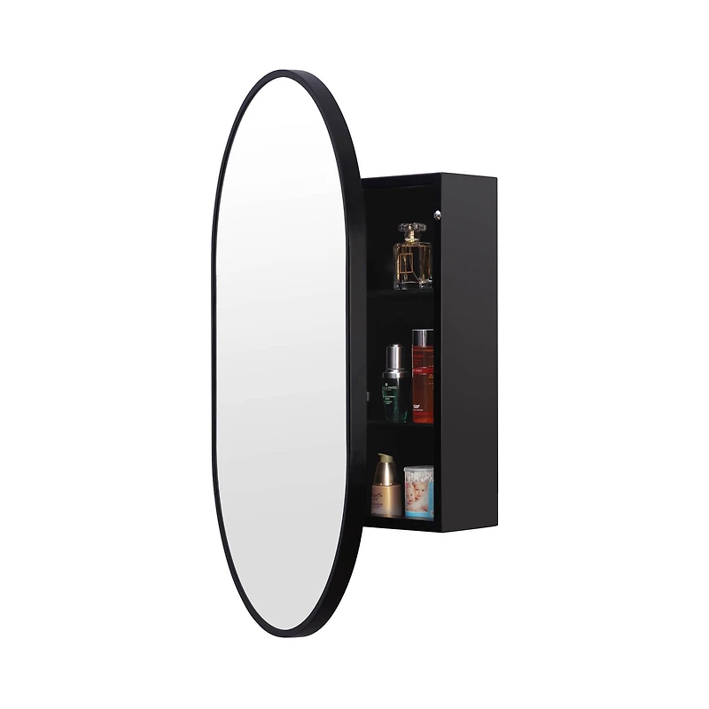 Capsule Black Medicine Cabinet by Haute Deco