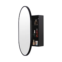 Capsule Black Medicine Cabinet by Haute Deco