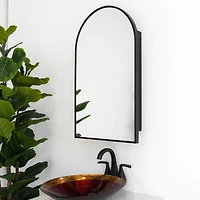 Madison Arch Black Medicine Cabinet 18"x30" by Haute Deco