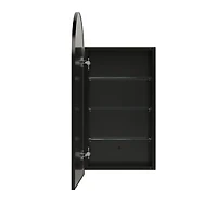 Madison Arch Black Medicine Cabinet 18"x30" by Haute Deco