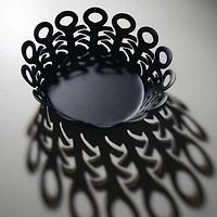 Alessi Vimini Panier noir en acier inoxydable