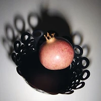 Alessi Vimini Panier noir en acier inoxydable