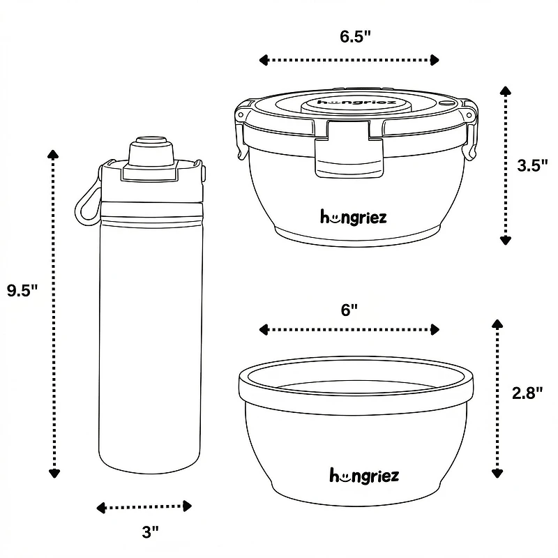 Flow With It Wavez Bottle and Hot Bowl Set