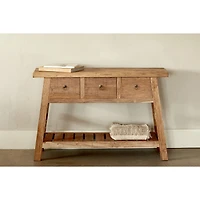 A-Frame Console in Recycled Teak  - 3 Drawers