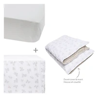 4-Piece Crib Bedding Set - Leaves