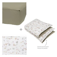 Bears Cotton Crib Bedding Set, 4 Pieces