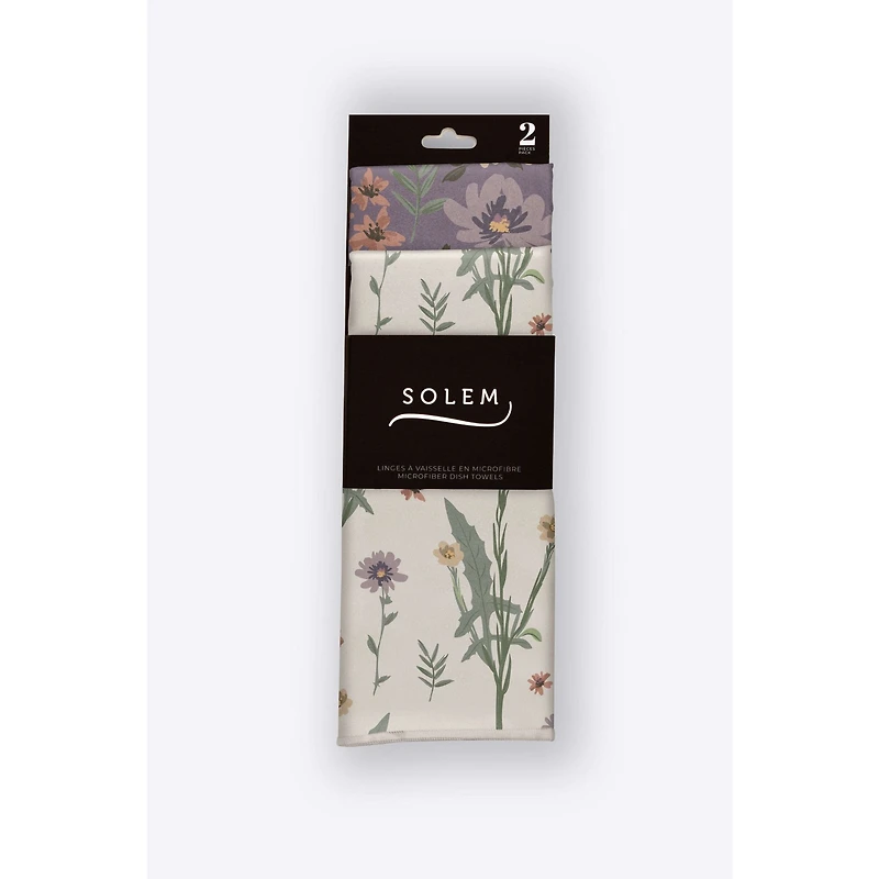 Microfiber Dish Towels - Sweet Bloom, Set of 2