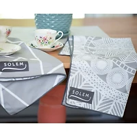 Linges à vaisselle raffinés en microfibre, ensemble de 2 - Gris