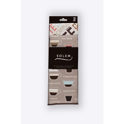 Microfiber Dish Towels - Coffee Break, Set of 2