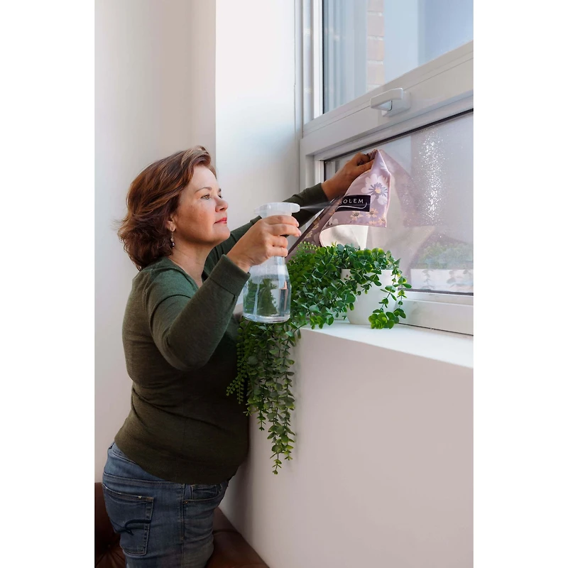 Linges pour vitres et miroirs en microfibre - Douce floraison, ensemble de 4