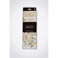 Linges pour vitres et miroirs en microfibre - Harmonie florale, ensemble de 4