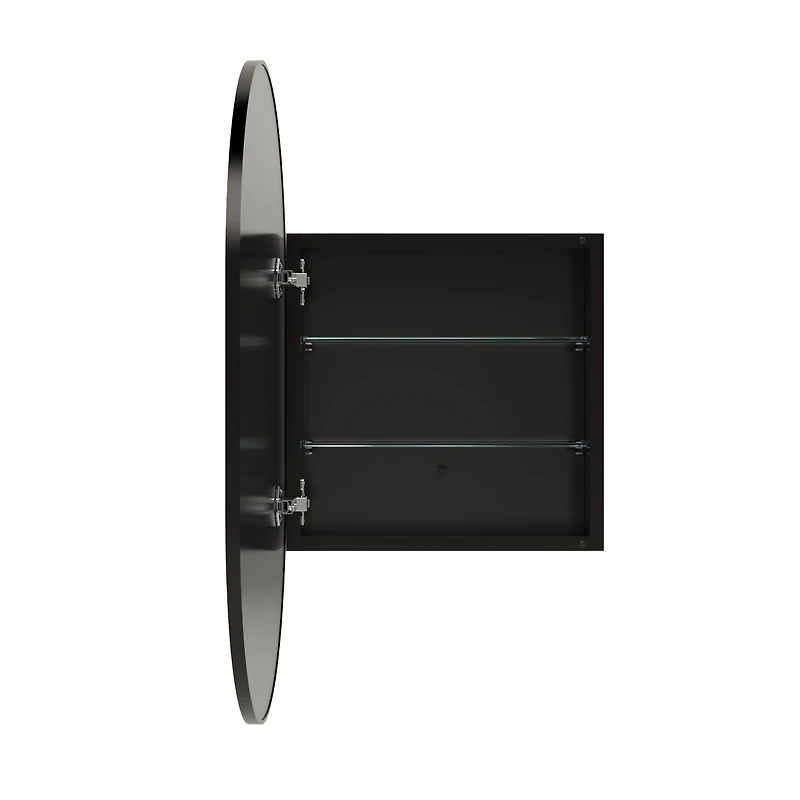 Armoire à pharmacie capsule encadrée par Haute Deco - Noir