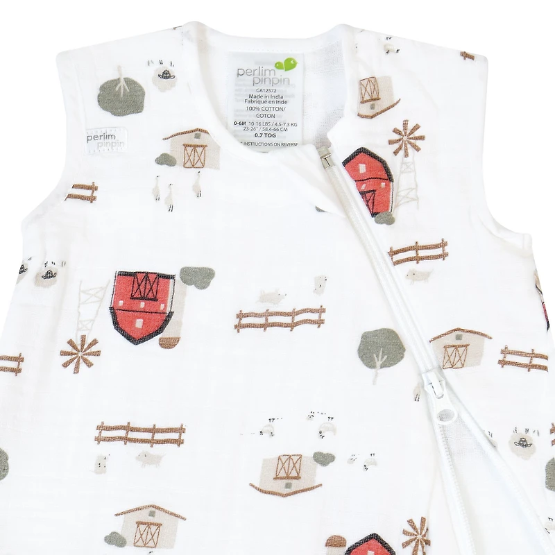 Muslin Sleep Bag - Farm