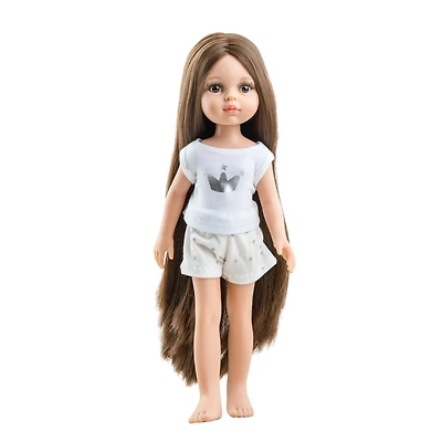 Paola Reina Poupée Las Amigas en pyjama en sac - Carol aux cheveux longs