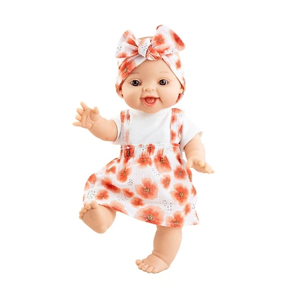 Paola Reina Bébé Gordis - Leire avec salopette fleurie et bandeau