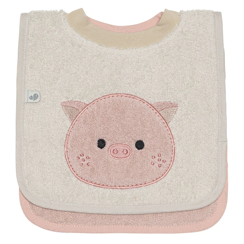 Hooded Towel and Small Bib - Piglet