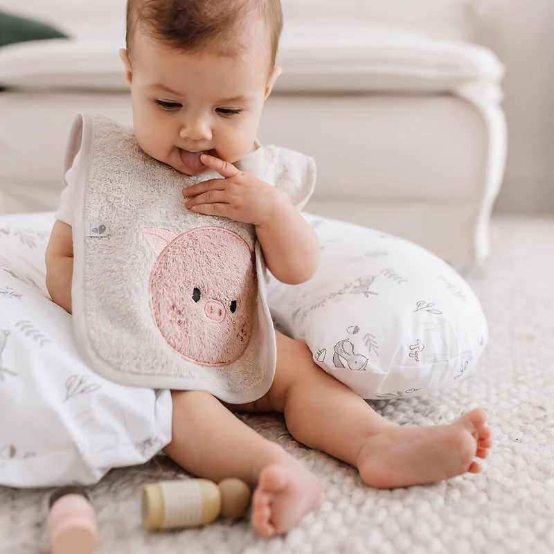 Hooded Towel and Small Bib - Piglet