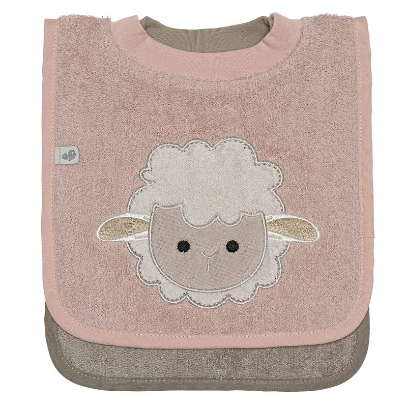 Hooded Towel and Small Bib - Sheep