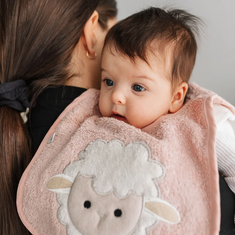 Hooded Towel and Small Bib - Sheep