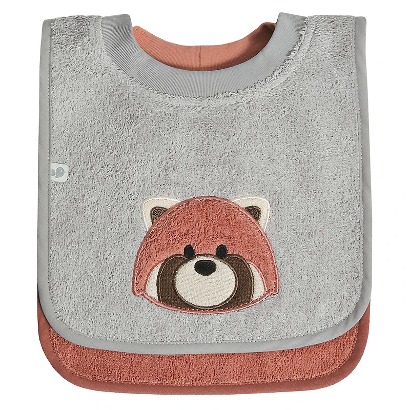 Hooded Towel and Small Bib - Red panda