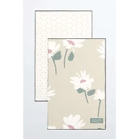 Microfiber Breezy Marguerite Hand Towels - Beige, Set of 2