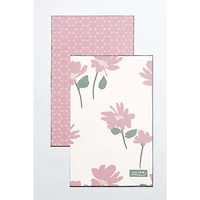 Microfiber Breezy Marguerite Hand Towels - Beige, Set of 2