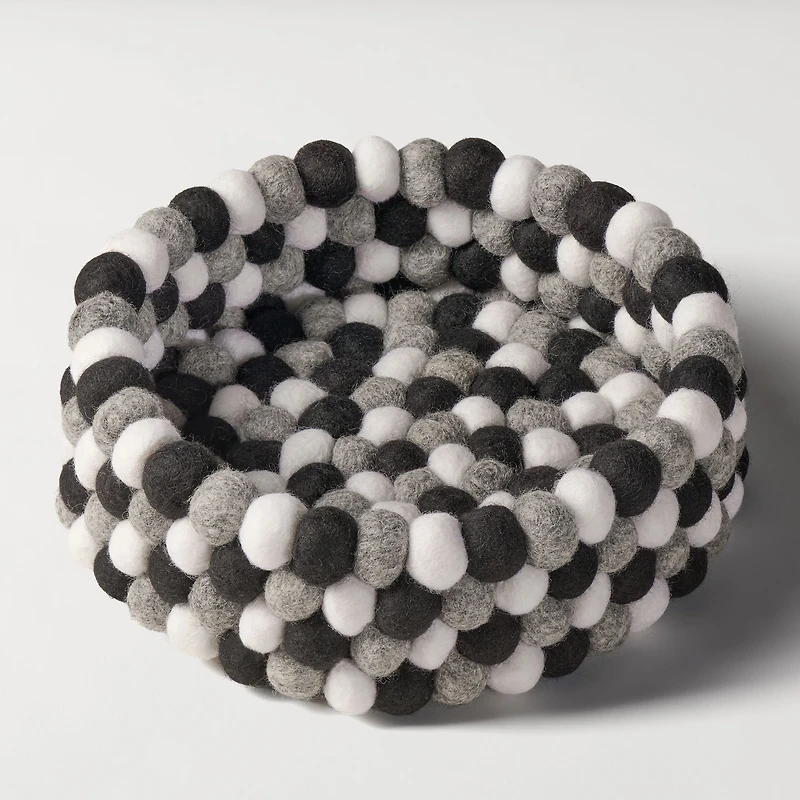 Torre & Tagus Wool Bowl -  Grey, 9"