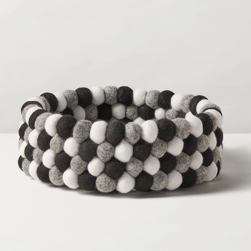 Torre & Tagus Wool Bowl -  Grey, 9"