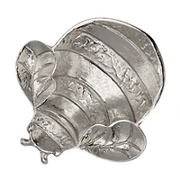 Aluminum Decor Dish, Bee - Silver