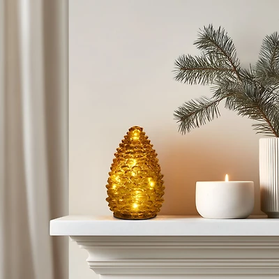 Torre & Tagus Pine Cone LED Lamp - Amber