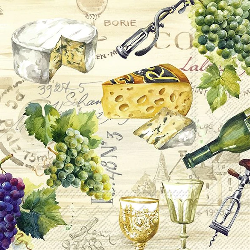 Paquet de 20 serviettes de table « Wine »