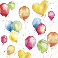 Birthday Ballons Serviettes à cocktail, paquet de 20