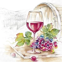 Cocktail Napkins, Pack of 20 - Vin Rouge