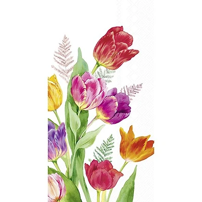 Bright Tulips serviettes de buffet, Paquet de 16