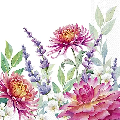 Colorful Garden Luncheon Napkins, pack of 20