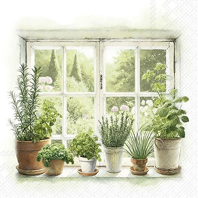 Home Grown Herbs serviettes de table, paquet de 20 